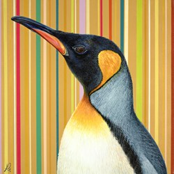 Bold and Bright by Hayley Goodhead - Original Painting on Box Canvas sized 19x20 inches. Available from Whitewall Galleries